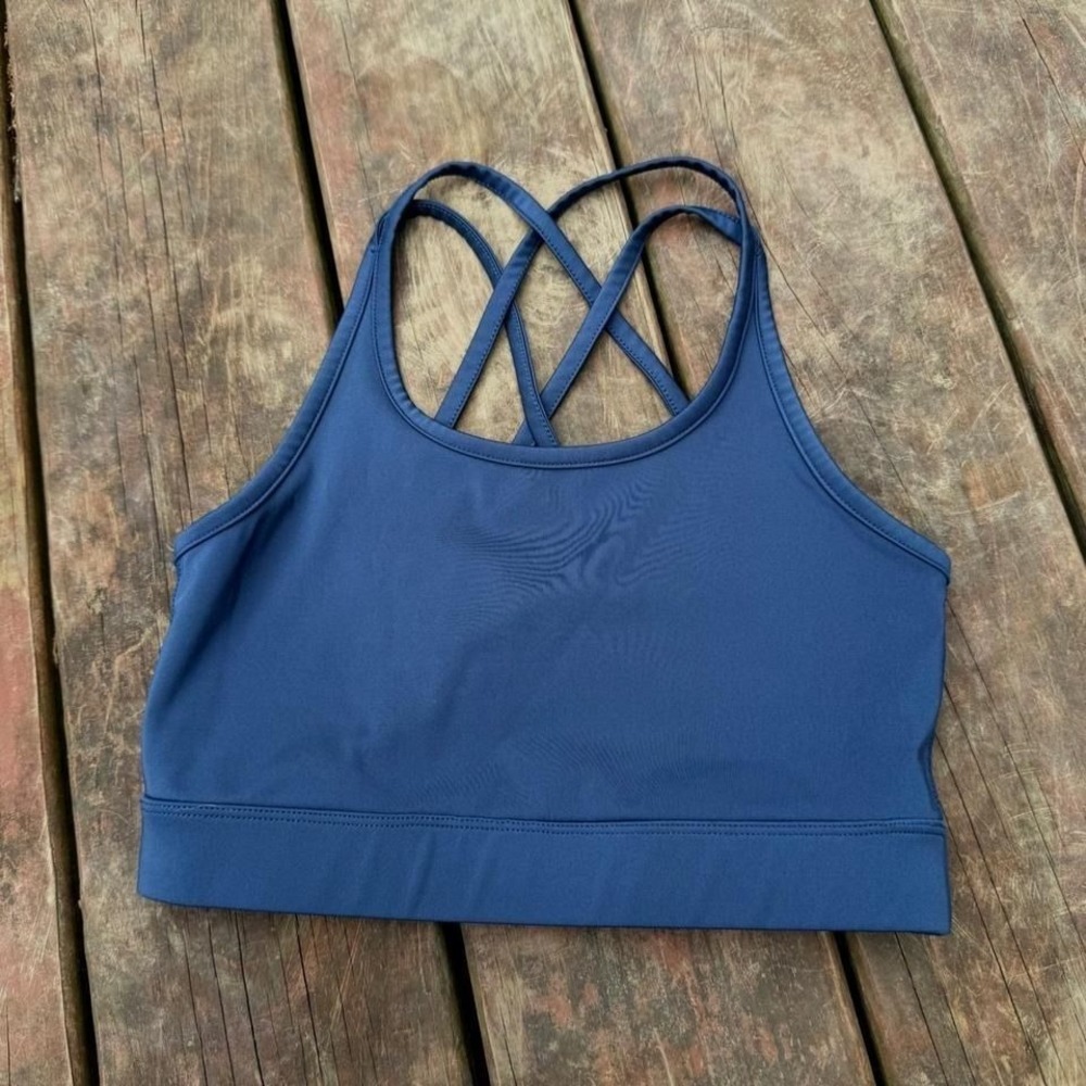 Threads 4 Thought Sports Bra XS Blue Criss Cross Strappy